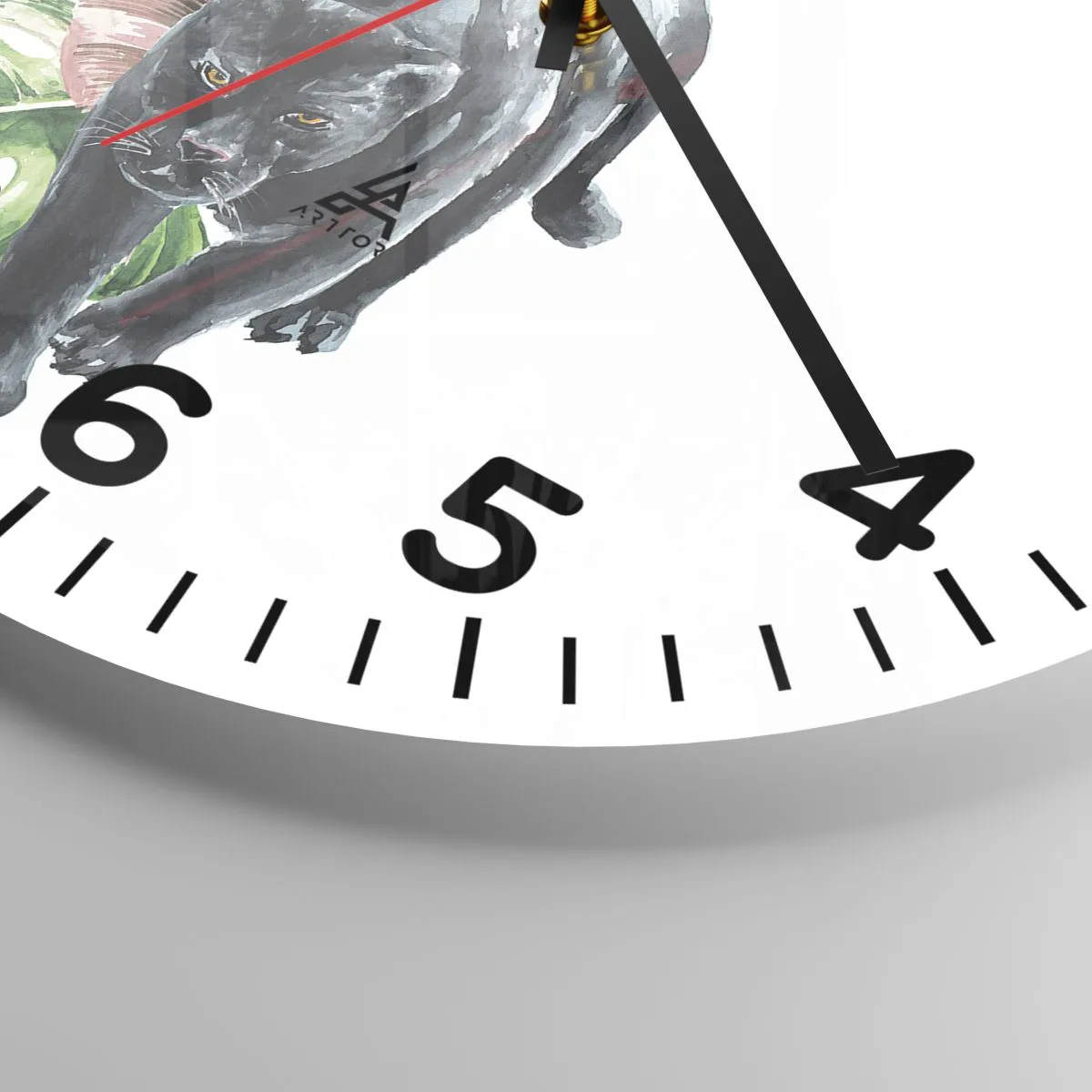 Ceas de perete - Ceas pe sticlă - Sălbăticia inimii - 30x30 cm