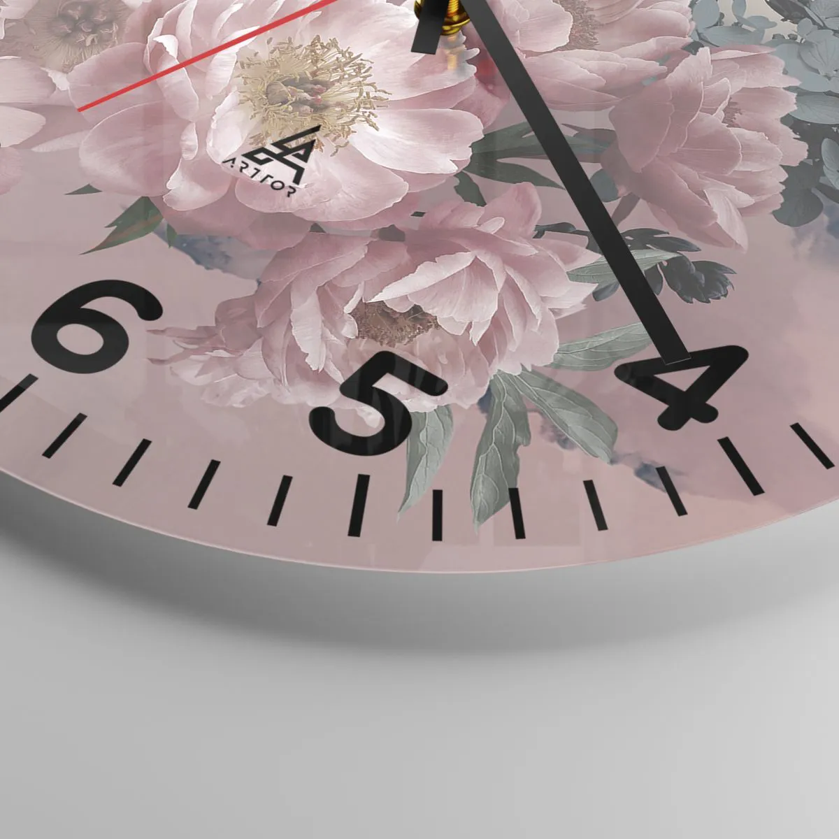 Reloj de pared - Reloj de vidrio - La cúspide del romance - 30x30 cm