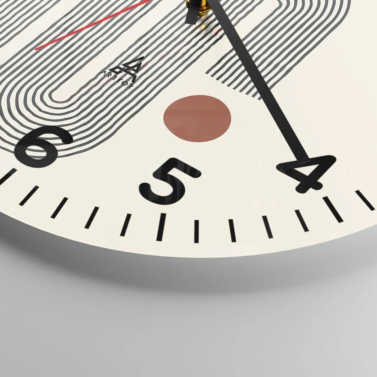 Reloj de pared - Reloj de vidrio - De principio a fin - 30x30 cm