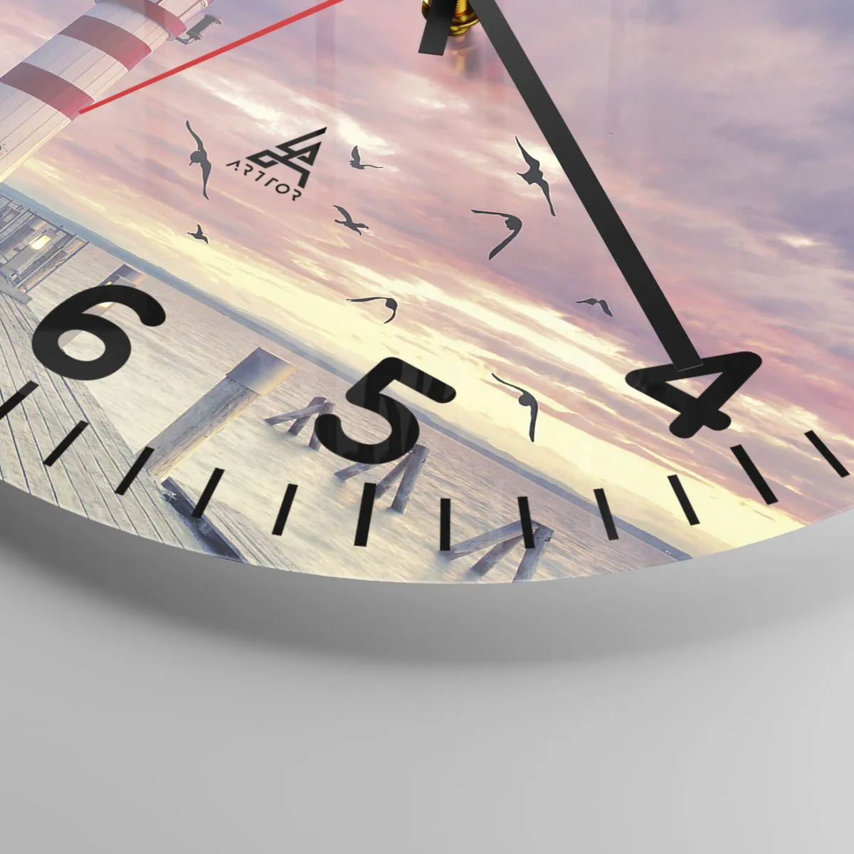 Ceas de perete - Ceas pe sticlă - Să ne întoarcem în port - 40x40 cm