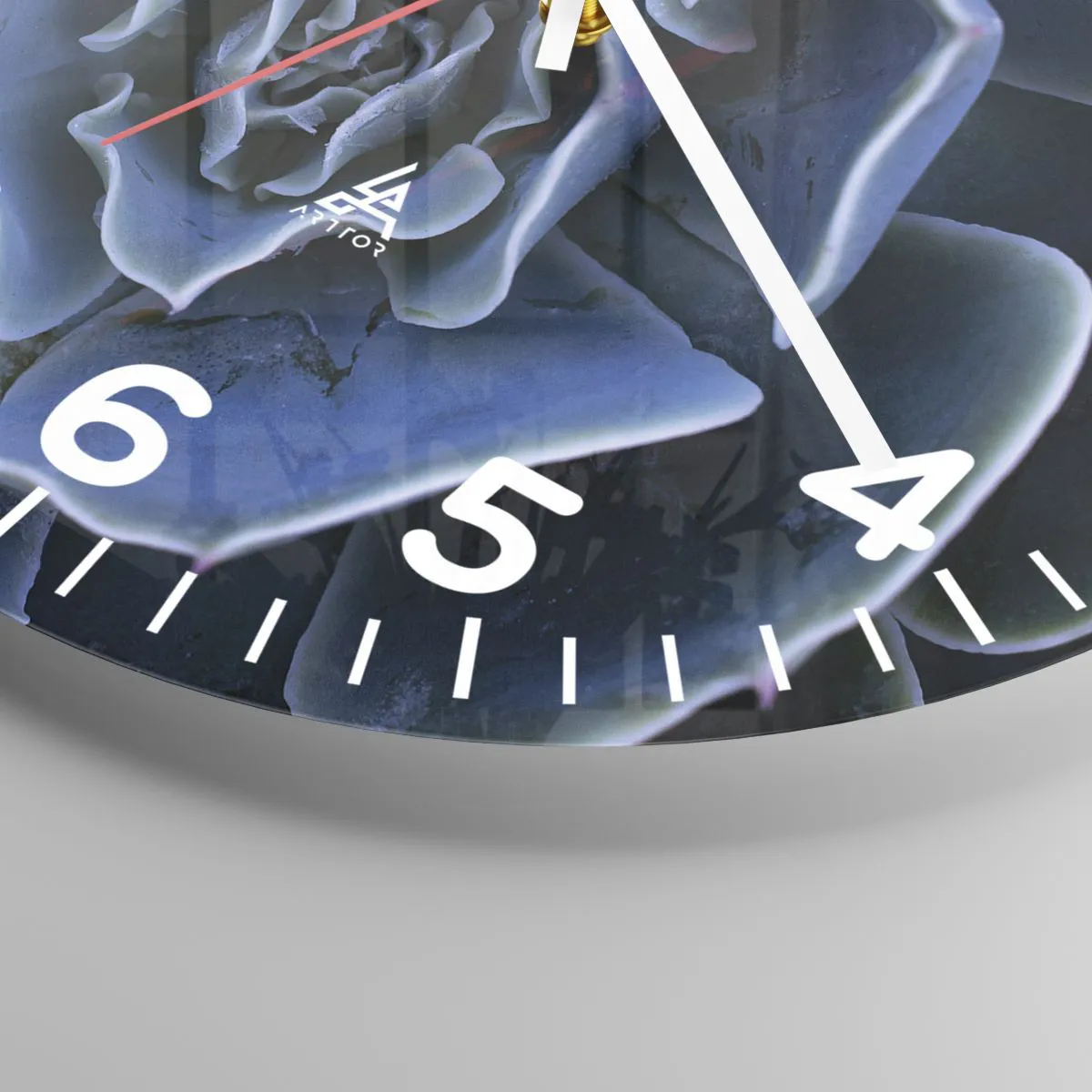 Väggklocka - Klocka på glas - Öknens blomma - 30x30 cm