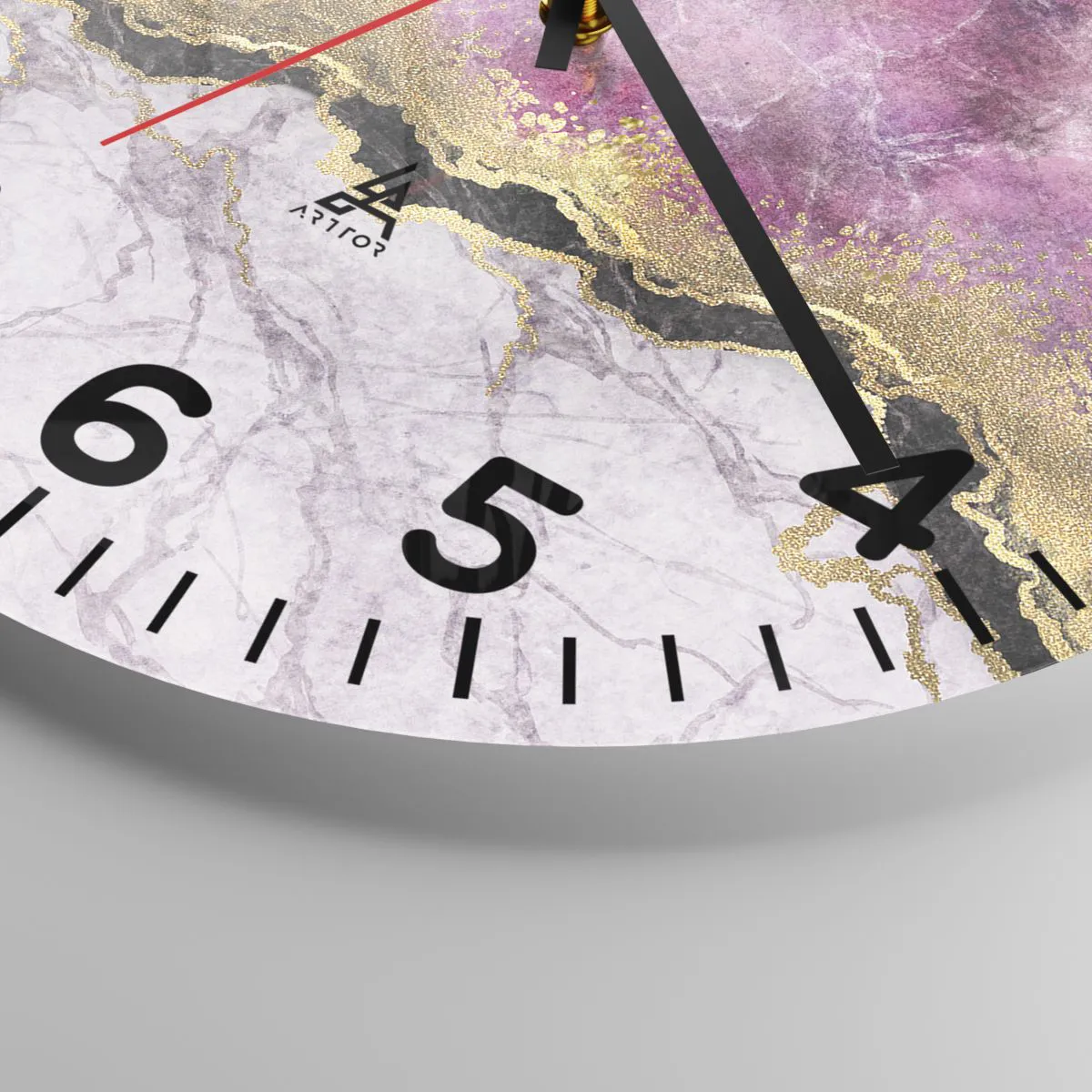 Reloj de pared - Reloj de vidrio - En la frontera - 40x40 cm