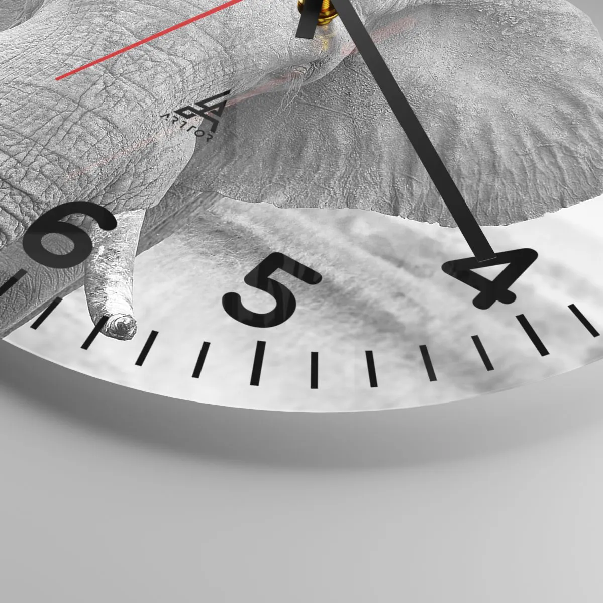 Ceas de perete - Ceas pe sticlă - Bun venit în lumea mea - 40x40 cm