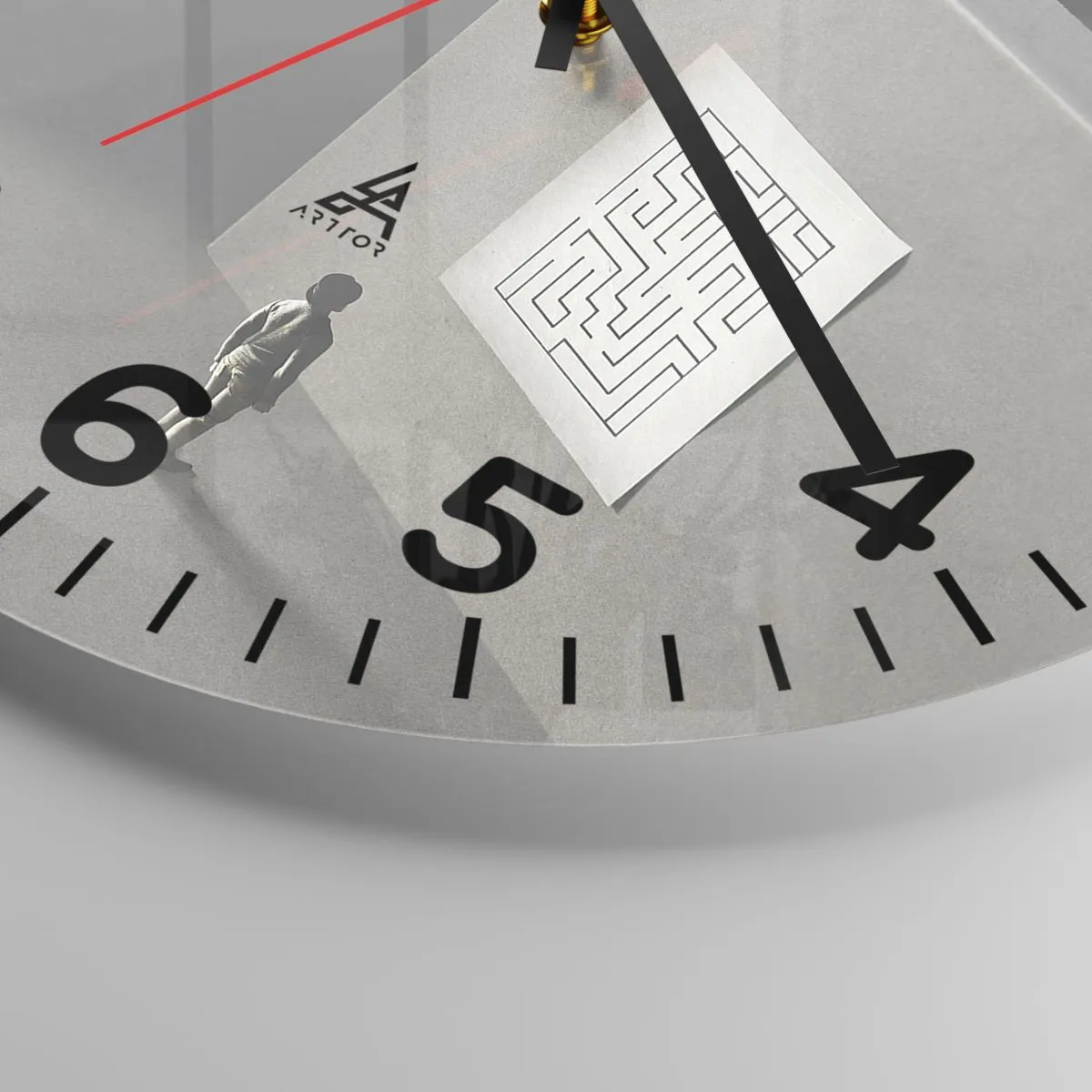 Ceas de perete - Ceas pe sticlă - Dar unde sunt? - 40x40 cm