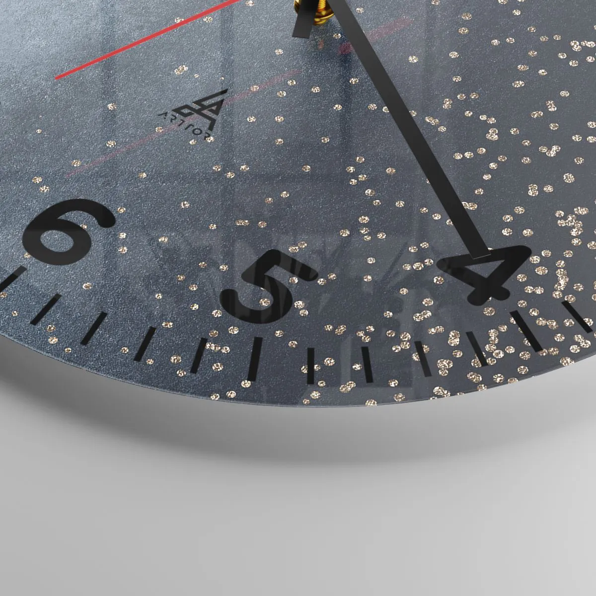 Zegar ścienny - Kompozycja – niebieskie fazy - 40x40 cm