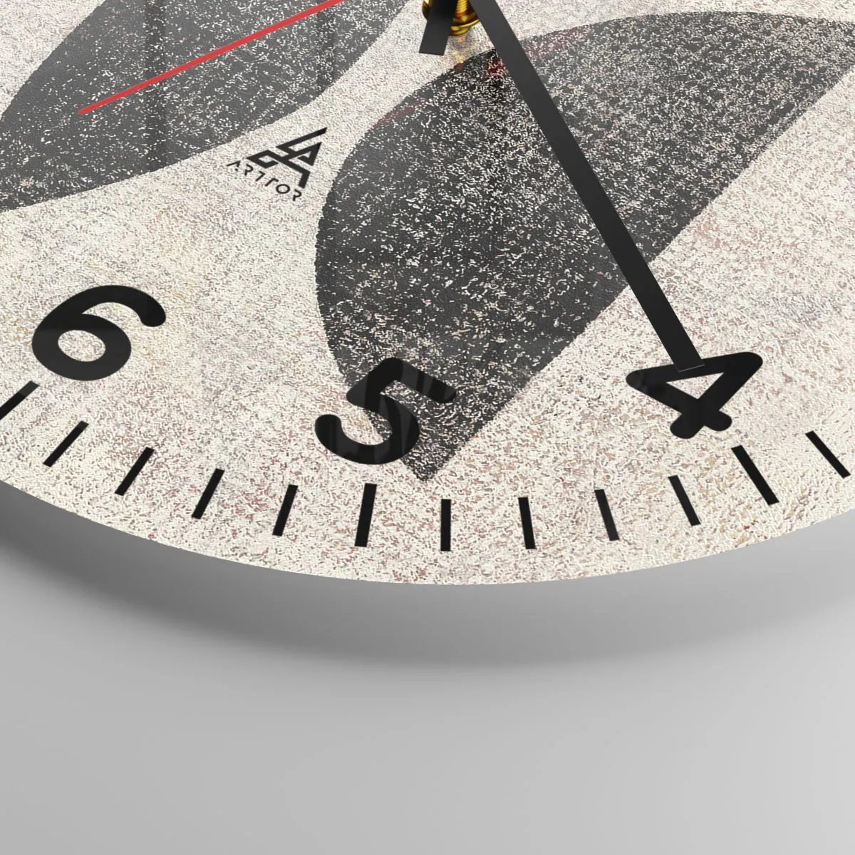 Ceas de perete - Ceas pe sticlă - Abstracție etnică - 40x40 cm