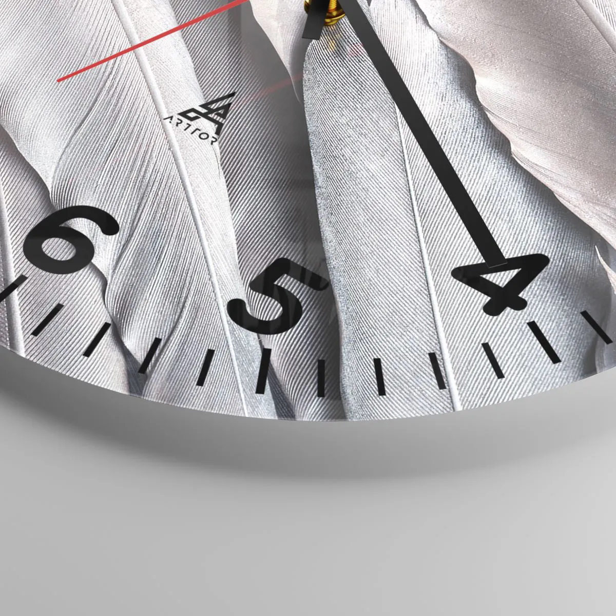 Ceas de perete - Ceas pe sticlă - Argintul roz - 40x40 cm