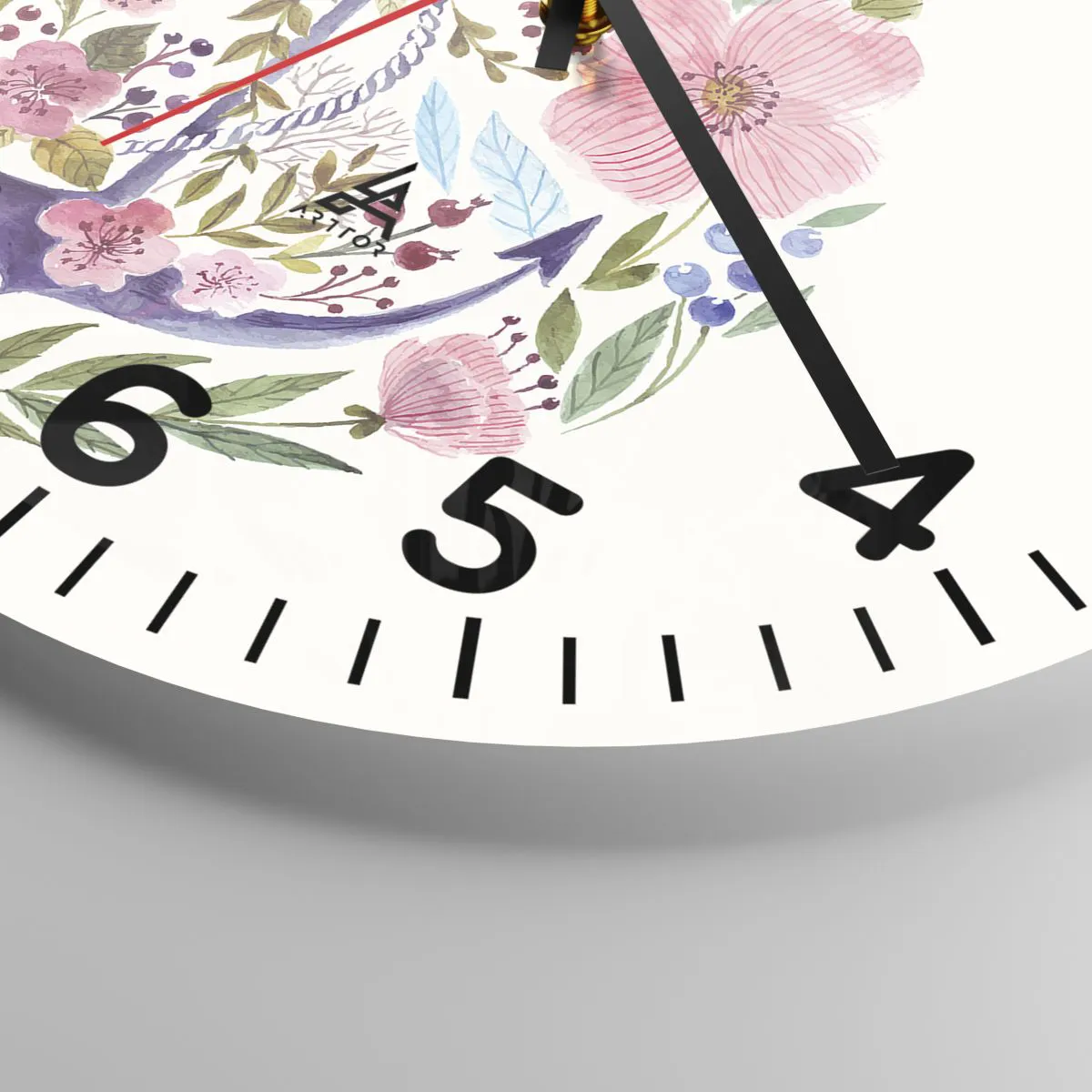 Ceas de perete - Ceas pe sticlă - Somnul bun al marinarului - 30x30 cm