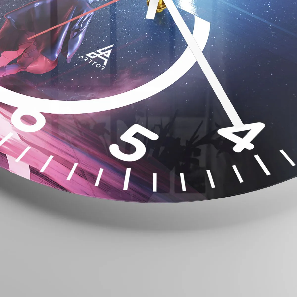 Relógio de parede - Relógio em vidro - Entre Mundos - 30x30 cm