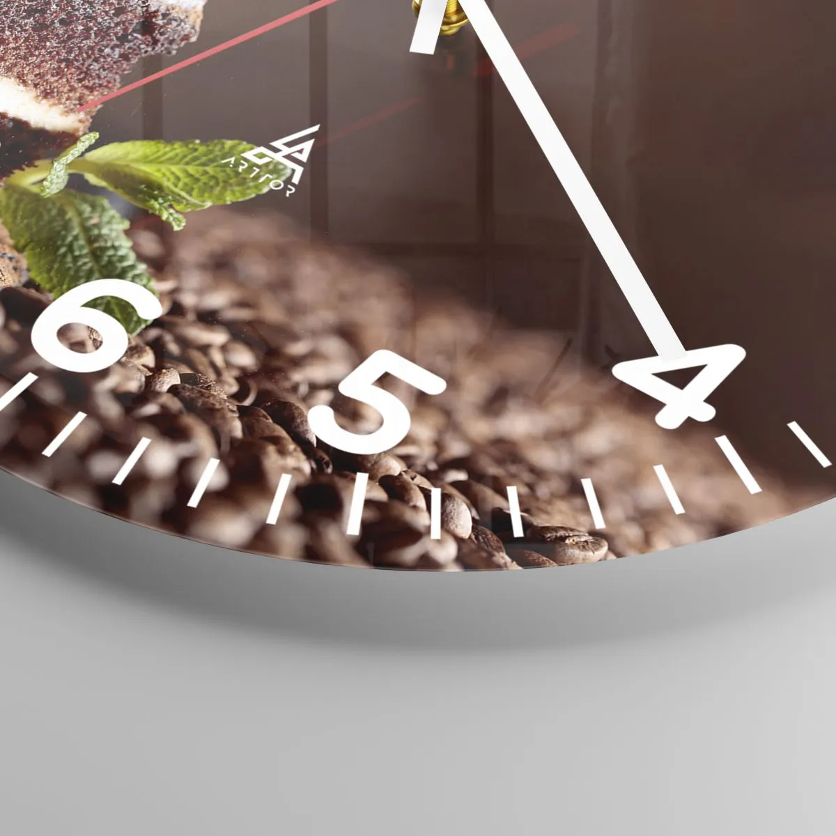 Ceas de perete - Ceas pe sticlă - Viața este dulce - 40x40 cm