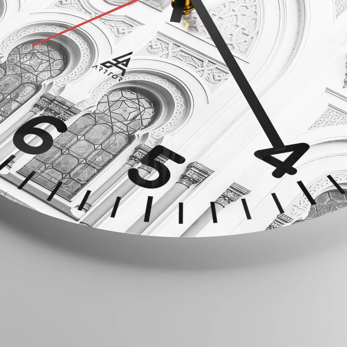 Wanduhr - Glasuhr - An der Grenze der Kulturen - 30x30 cm