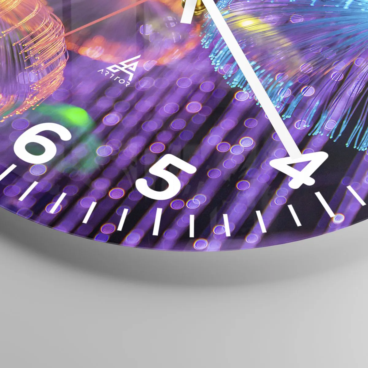 Horloge murale - Pendule murale - Fontaine lumineuse - 40x40 cm