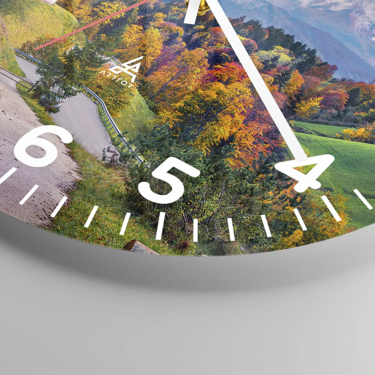 Reloj de pared - Reloj de vidrio - Paisaje como una pintura - 30x30 cm