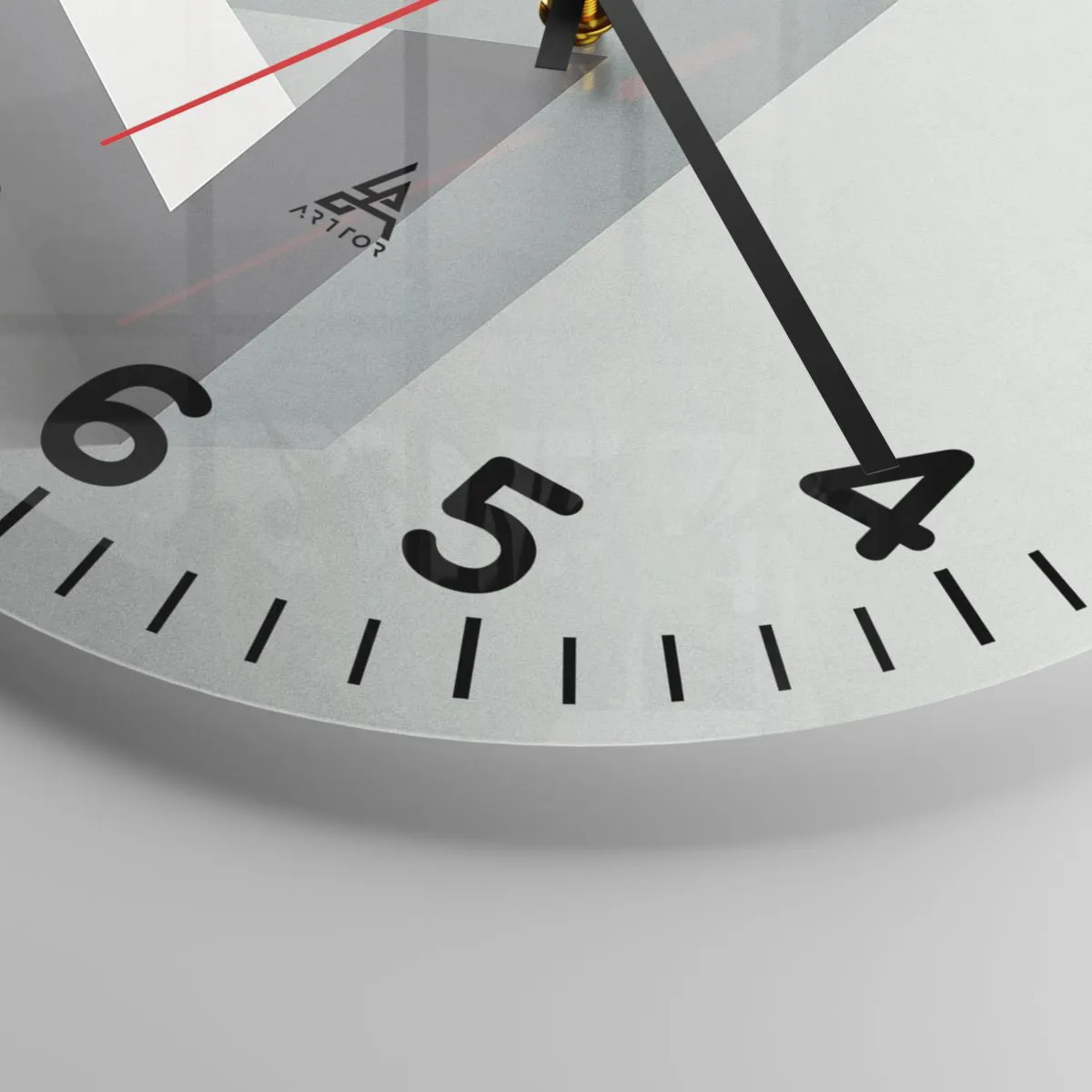 Wall clock - Clock on glass - And Yet It Is Possible - 40x40 cm