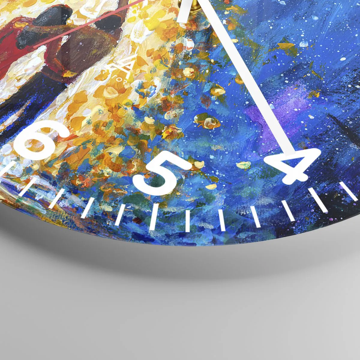 Väggklocka - Klocka på glas - Magi på en regnig kväll? - 30x30 cm