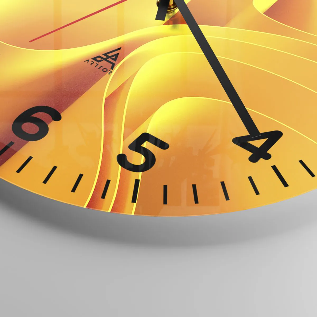 Relógio de parede - Relógio em vidro - Como as ondas do sol - 30x30 cm