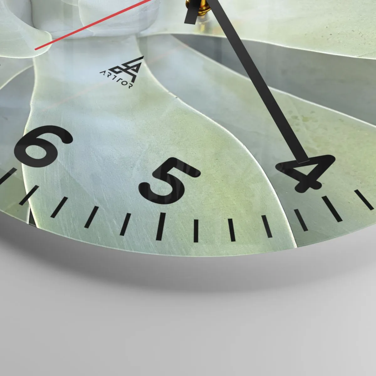 Väggklocka - Klocka på glas - Det gröna föds - 30x30 cm