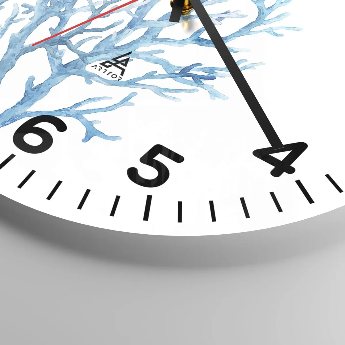 Ceas de perete - Ceas pe sticlă - Filigranul marin - 40x40 cm