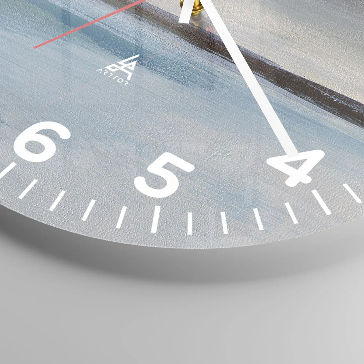 Reloj de pared - Reloj de vidrio - Paisaje horizontal - 30x30 cm