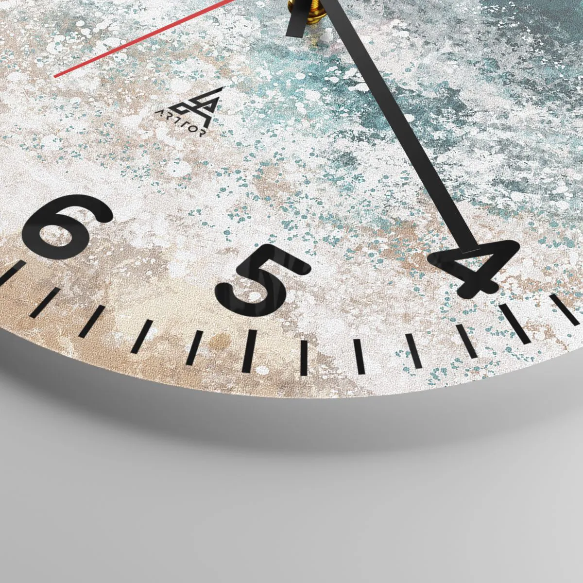 Väggklocka - Klocka på glas - Berättelser från havet - 40x40 cm