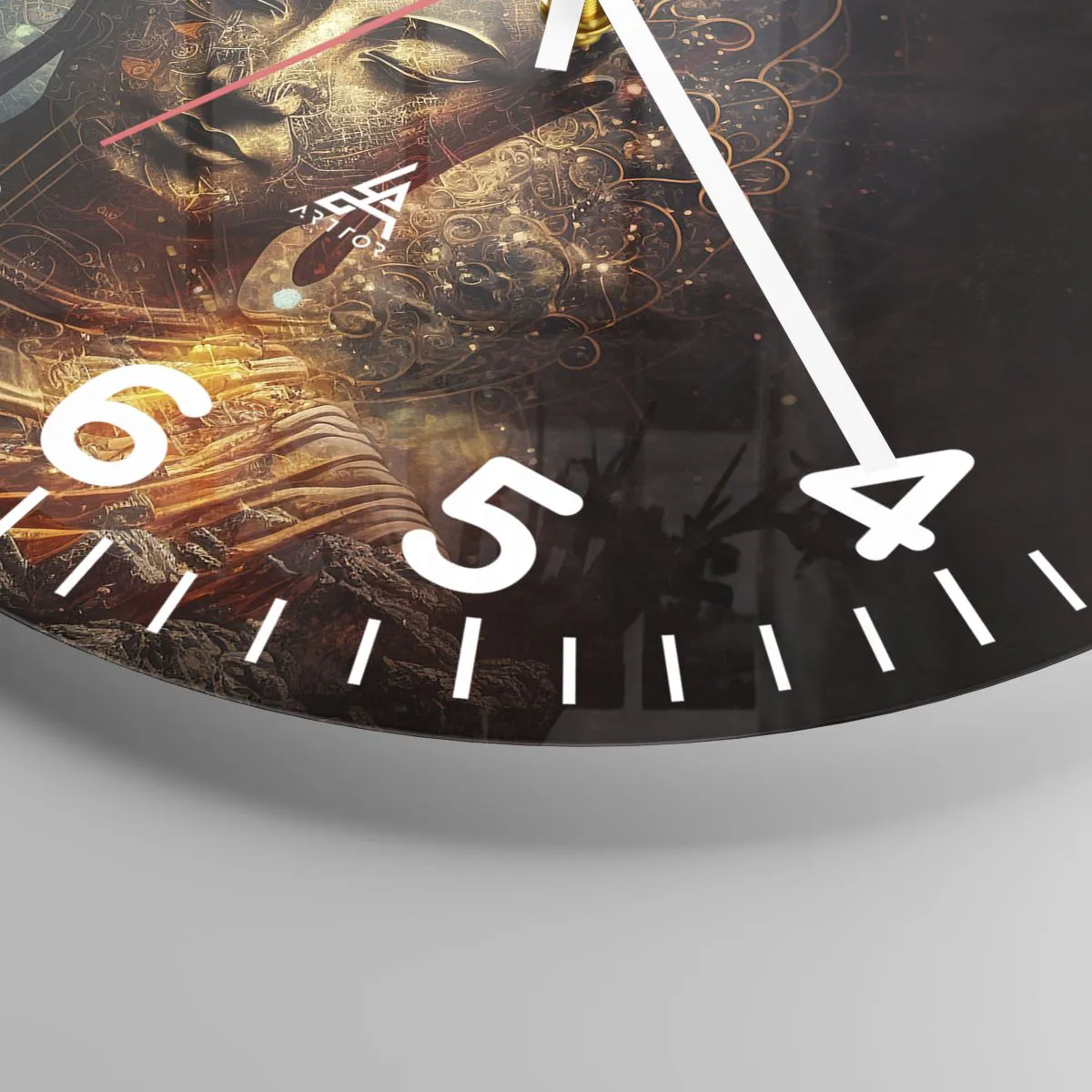 Relógio de parede - Relógio em vidro - Equilíbrio espiritual - 30x30 cm