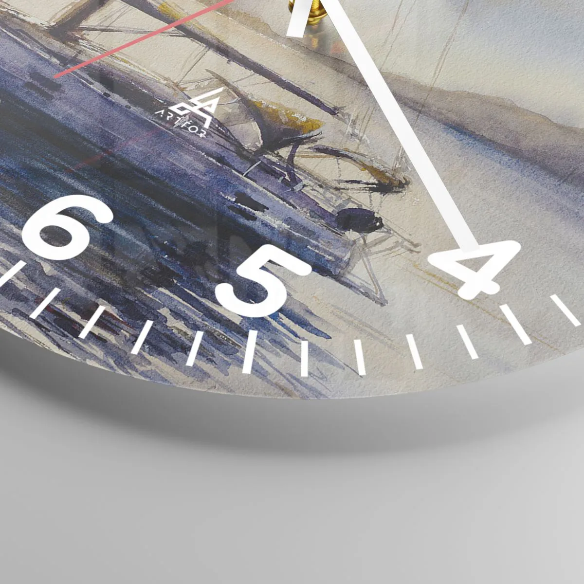 Vægur, Uret - Aften i bugten - 40x40 cm