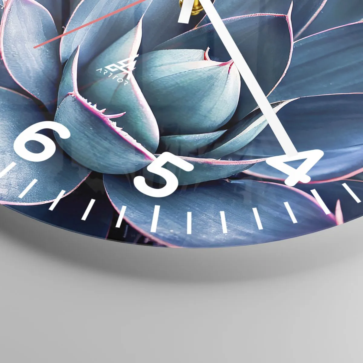 Relógio de parede - Relógio em vidro - Força vital - 30x30 cm