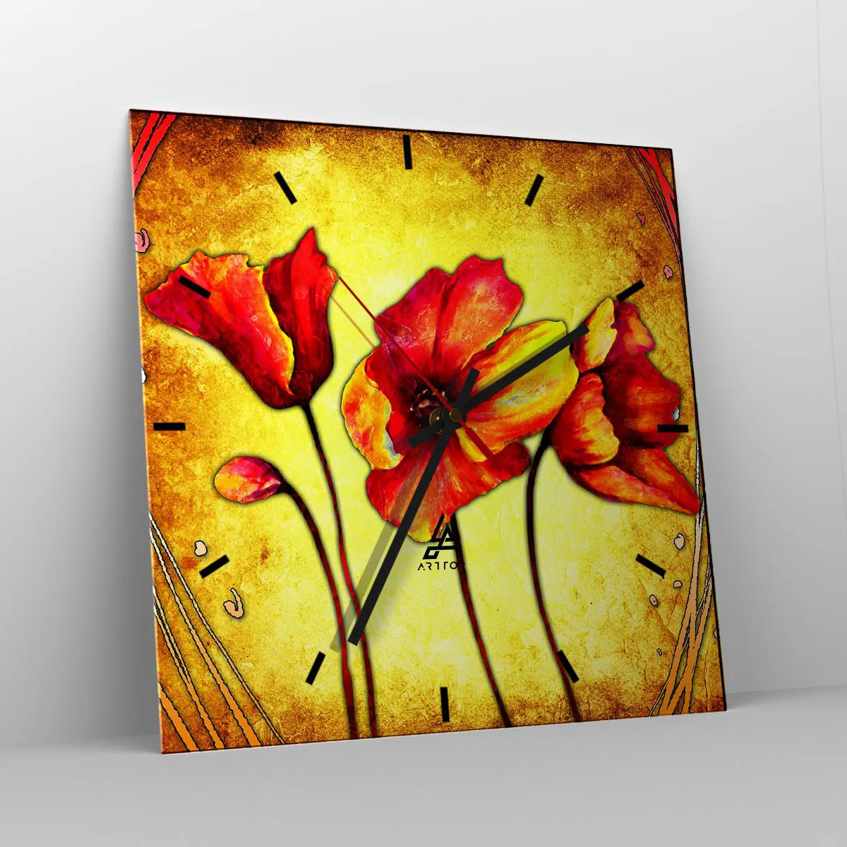 Falióra, Óra - Szecessziós díszítésben - 30x30 cm