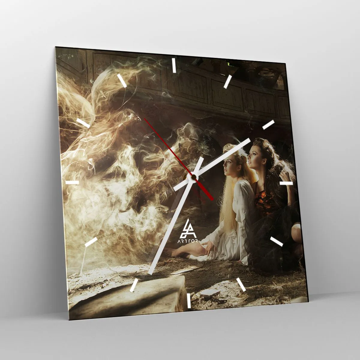 Ceas de perete - Ceas pe sticlă - Și poezia s-a născut - 30x30 cm