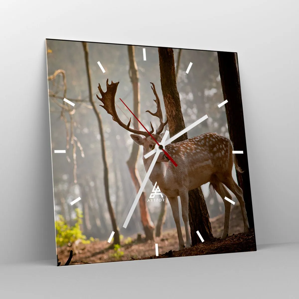 Väggklocka - Klocka på glas - Ungdomens ljus - 30x30 cm