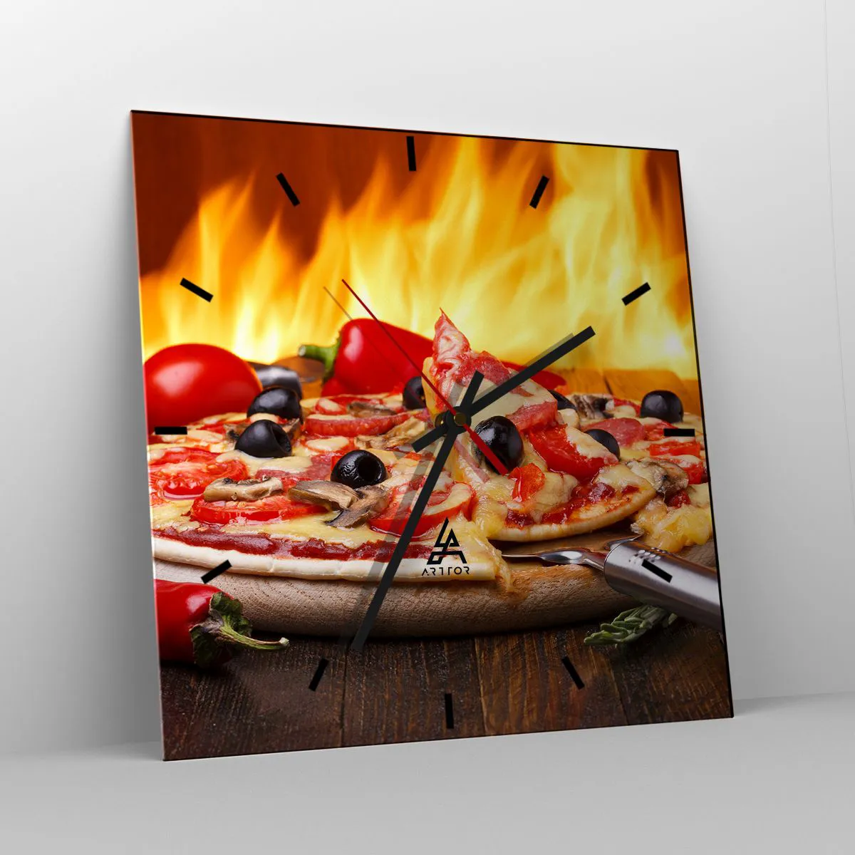 Ceas de perete - Ceas pe sticlă - From Italy with love - 30x30 cm