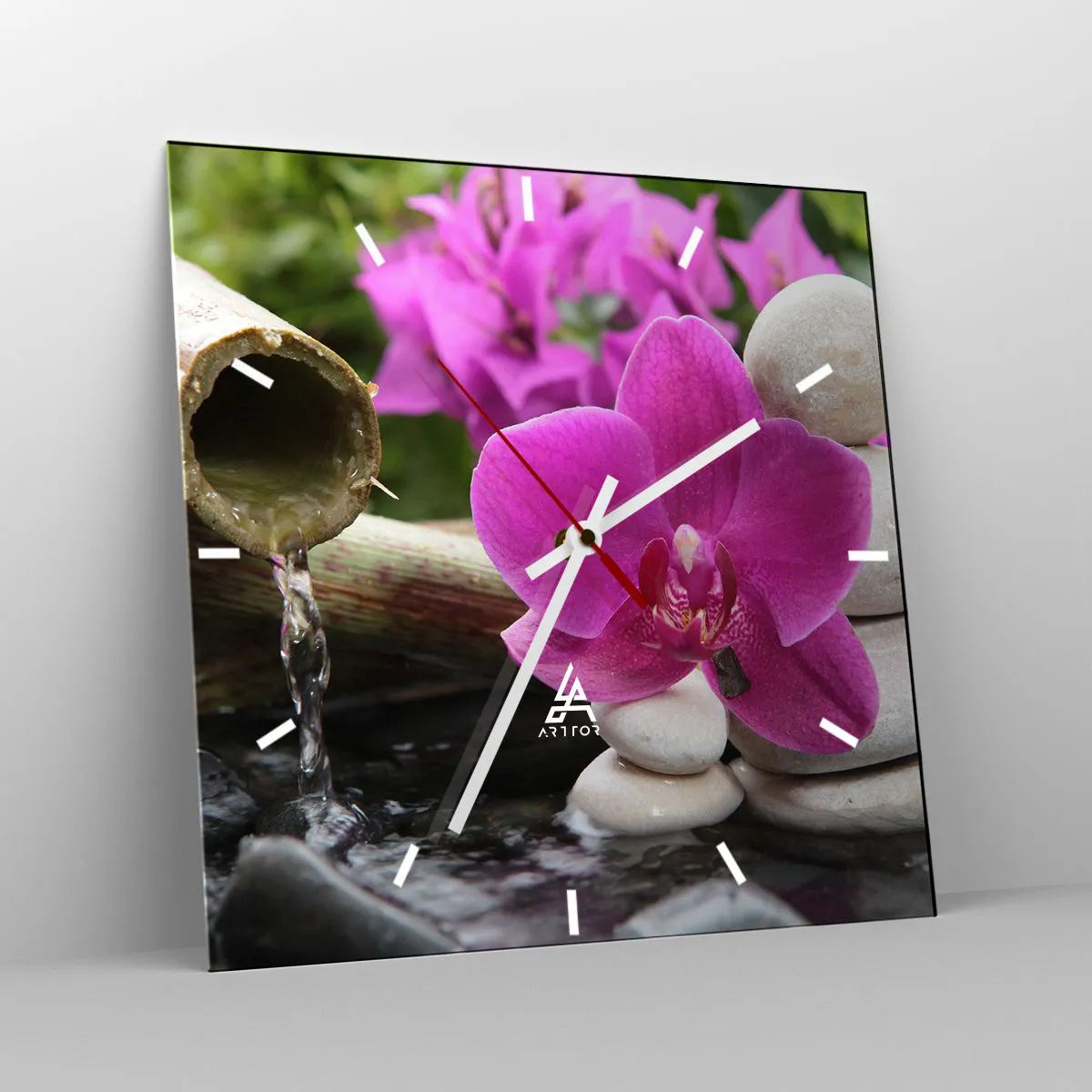 Wall clock - Clock on glass - You Are Already Resting - 30x30 cm