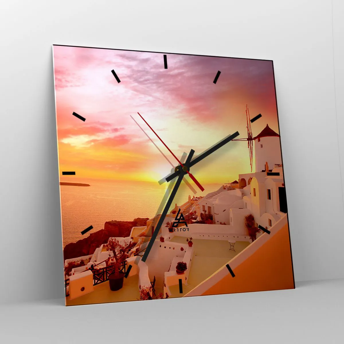 Nástenné hodiny - Rozplynúť sa v bielej a zlatej - 30x30 cm