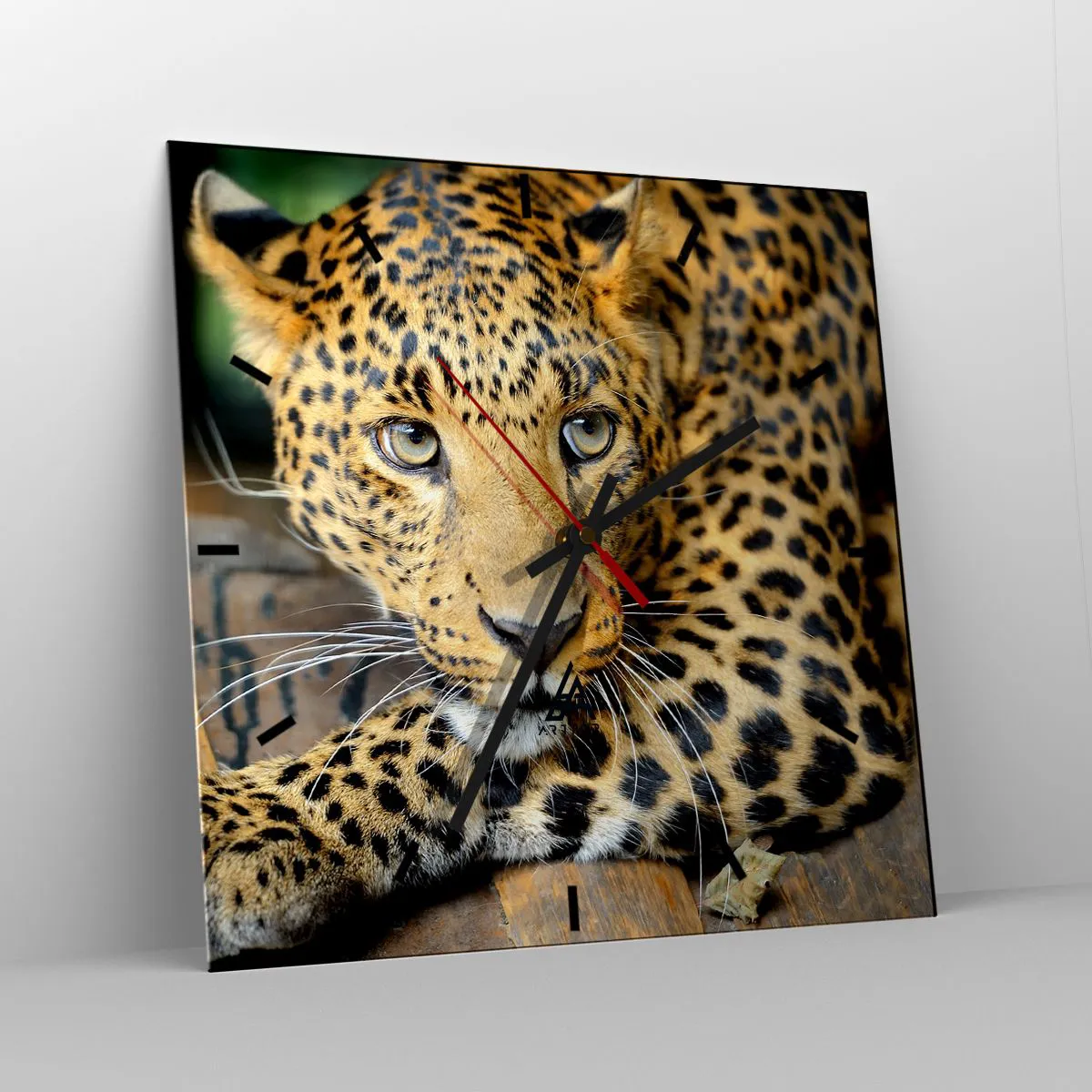 Wall clock - Clock on glass - Don't be Shy, Come Closer - 30x30 cm