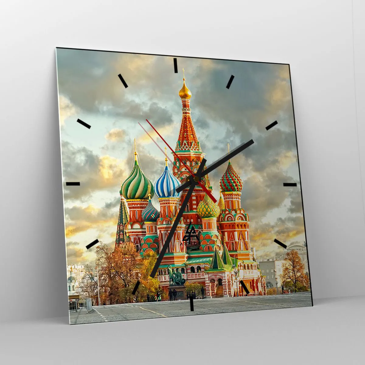 Horloge murale - Pendule murale - Une cathédrale colorée avec des dômes caractéristiques - 30x30cm - Même Disney ne l'aurait pas proposé - Décoration murale moderne pour le salon et la chambre ARTTOR