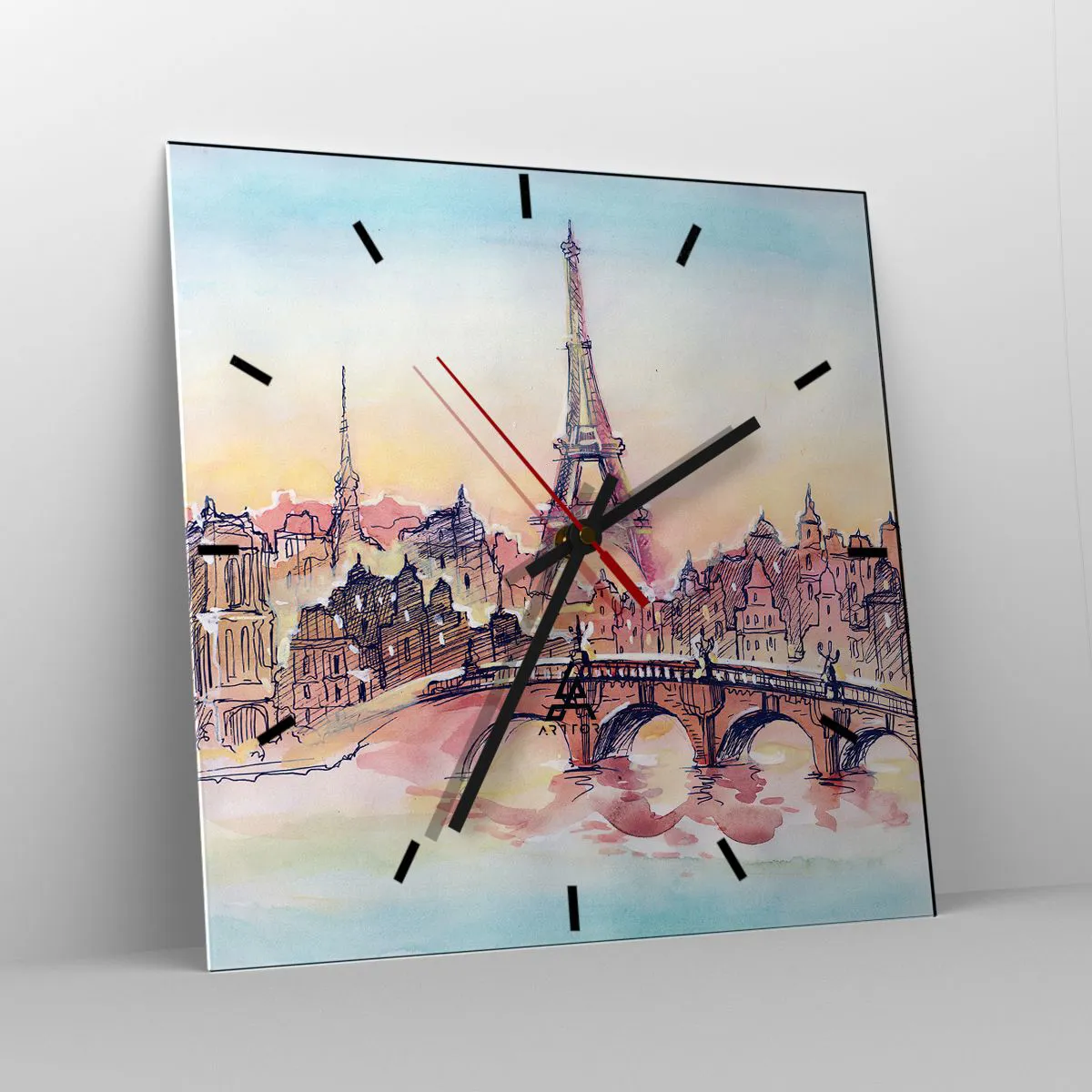 Ceas de perete - Ceas pe sticlă - Singurul oraș de acest fel din lume - 30x30 cm