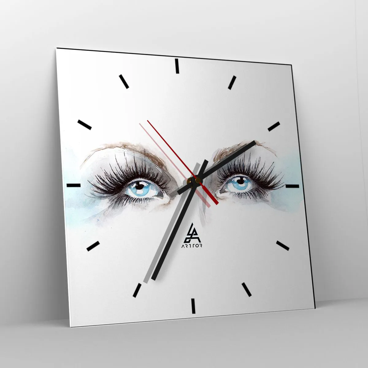 Relógio de parede - Relógio em vidro - Olhos de anjo? - 30x30 cm