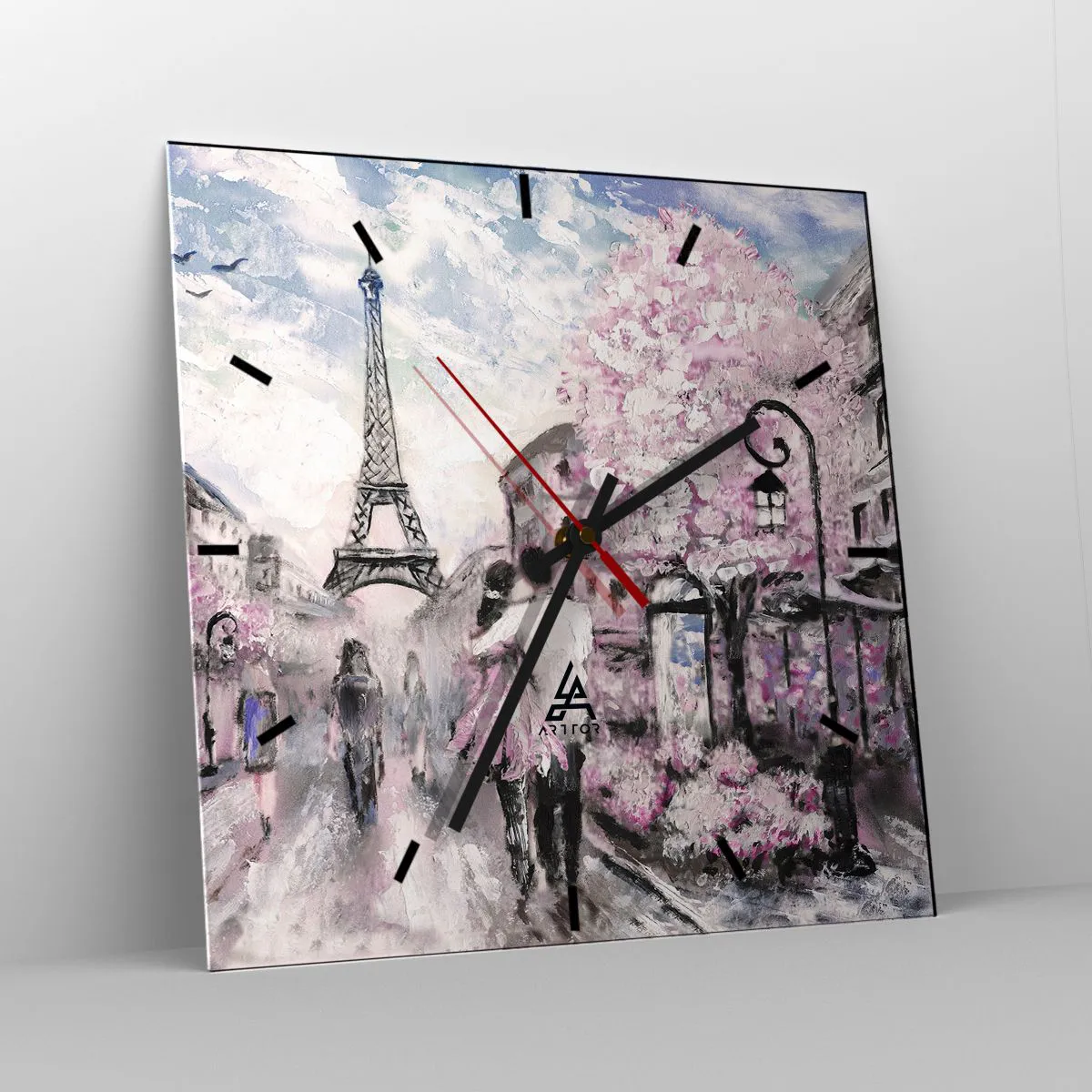 Wall clock - Clock on glass - If You Were To Fall In Love - 30x30 cm