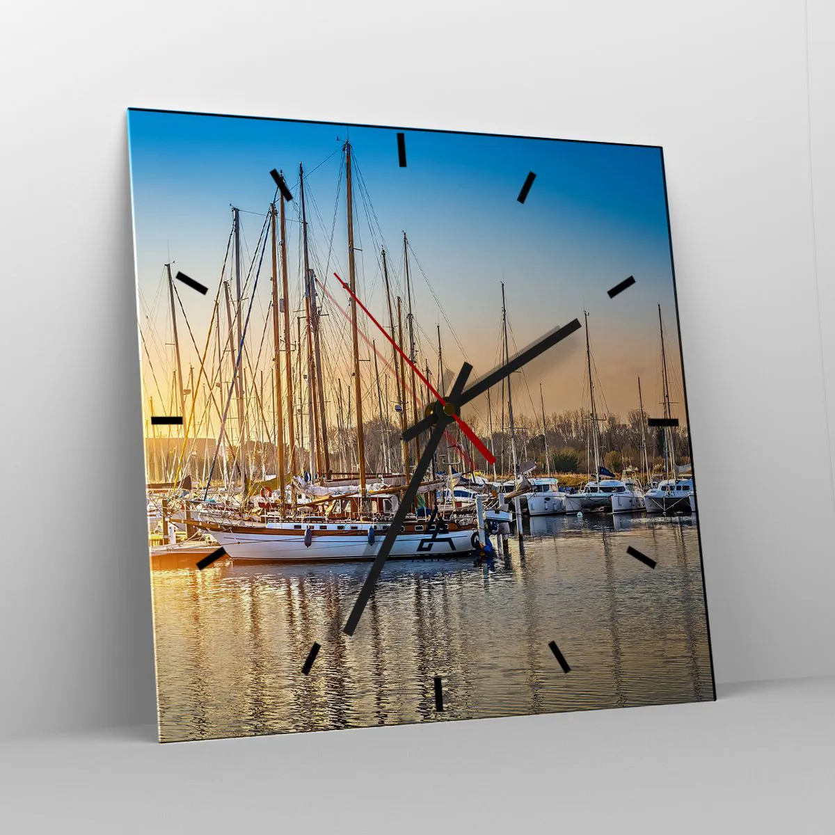 Ceas de perete - Ceas pe sticlă - Vântul trebuie să doarmă și el - 30x30 cm