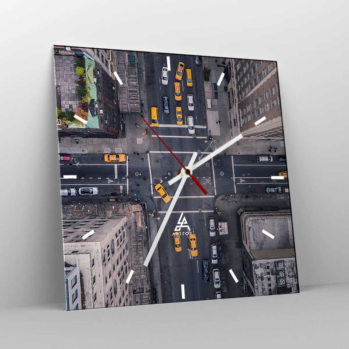 Wall clock - Clock on glass - Simple Choice - 30x30 cm