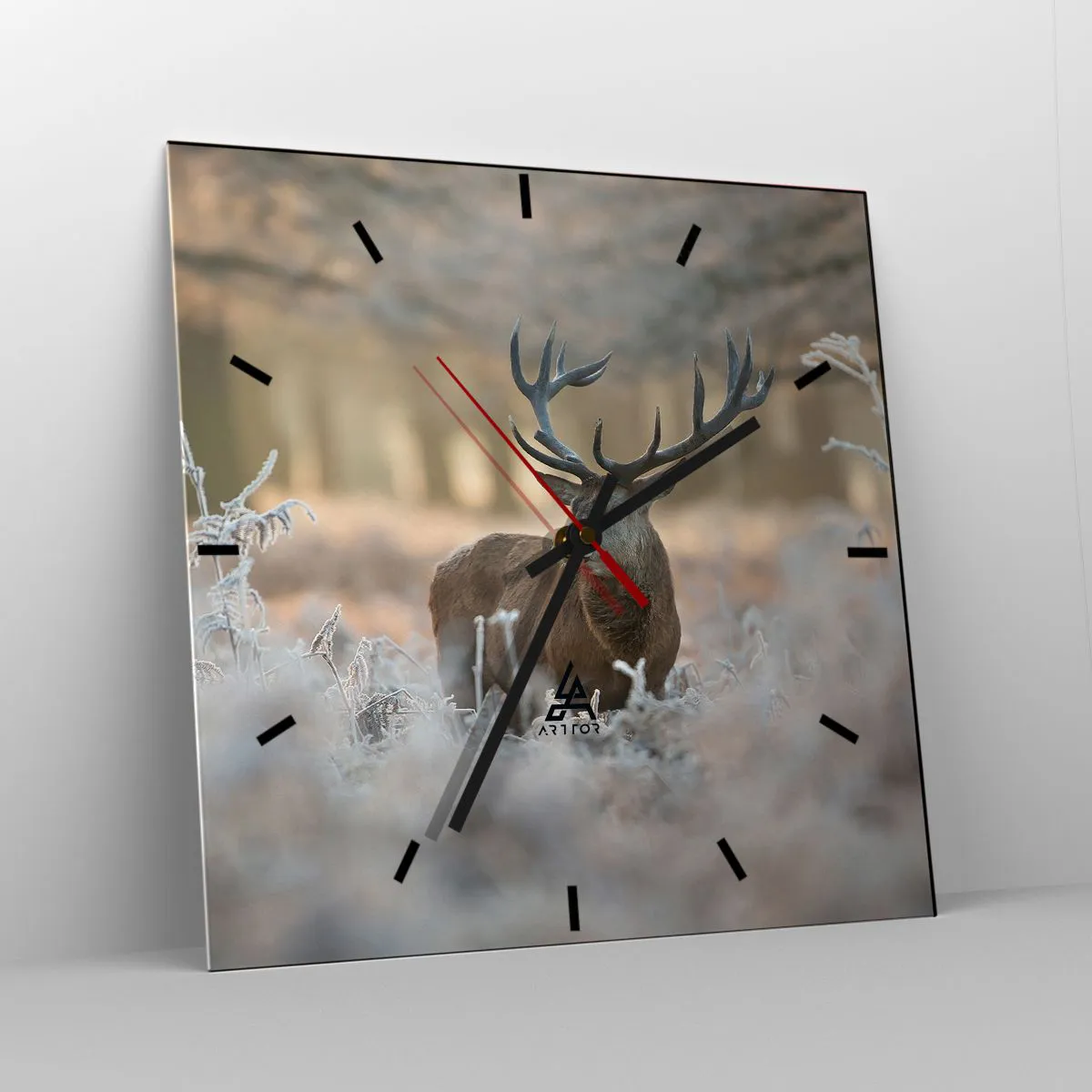 Relógio de parede - Relógio em vidro - Uma manhã fresca - 30x30 cm