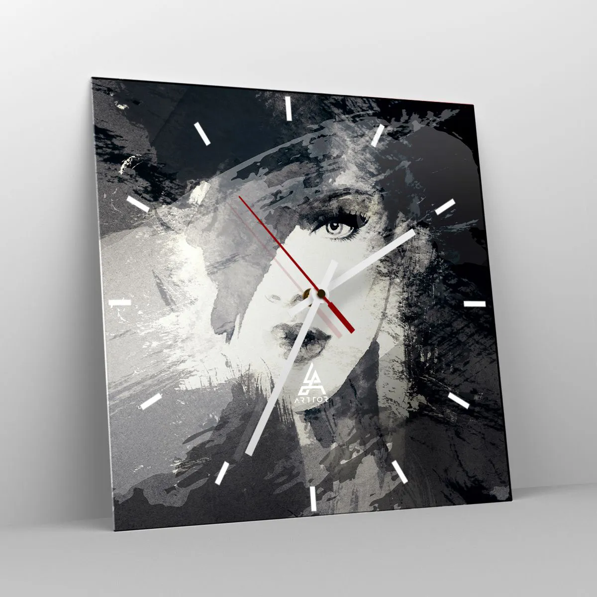 Falióra, Óra - Szürke fátyol mögül - 30x30 cm