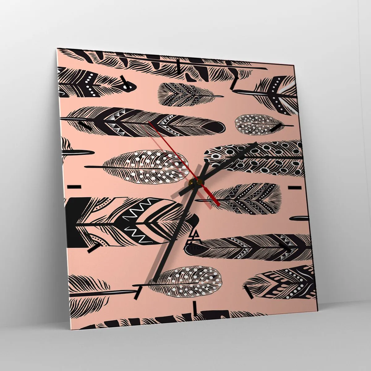 Relógio de parede - Relógio em vidro - Colecção Indiana - 30x30 cm