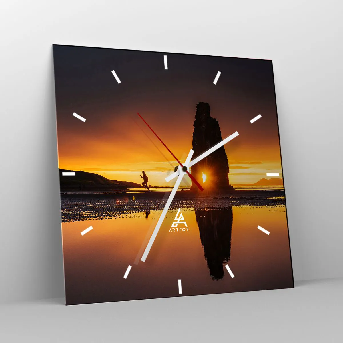 Relógio de parede - Relógio em vidro - Só você e a natureza - 30x30 cm