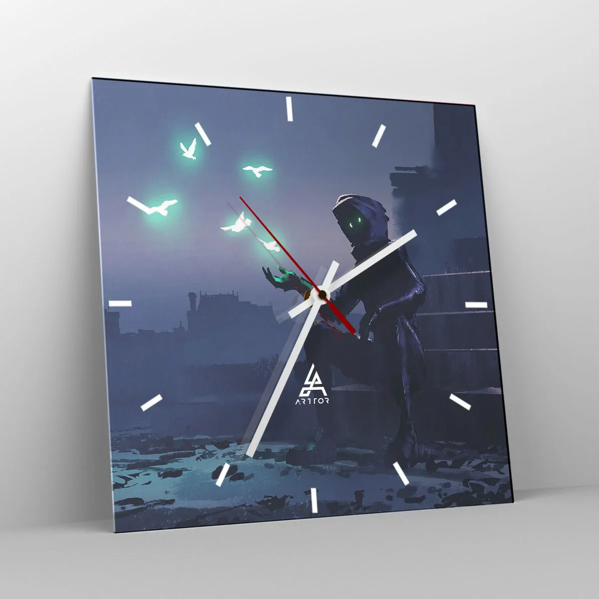 Ceas de perete - Ceas pe sticlă - Viața se va întoarce - 30x30 cm