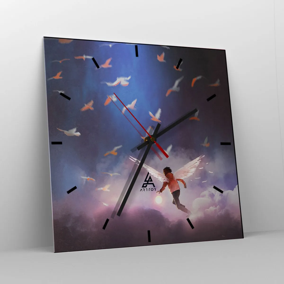 Nástěnné hodiny - Je třeba mít odvahu a představivost - 30x30 cm