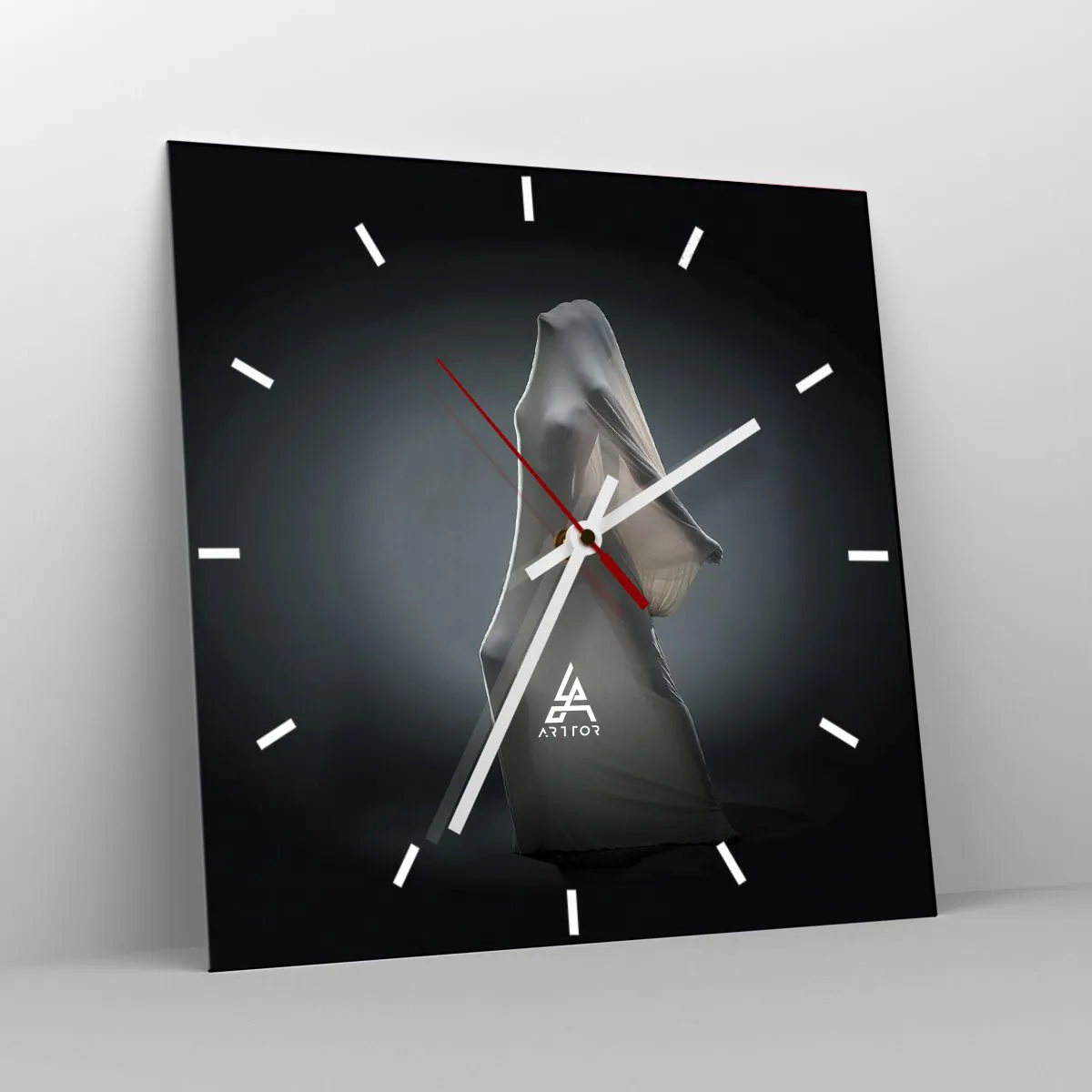 Wall clock - Clock on glass - Hidden Desires - 30x30 cm
