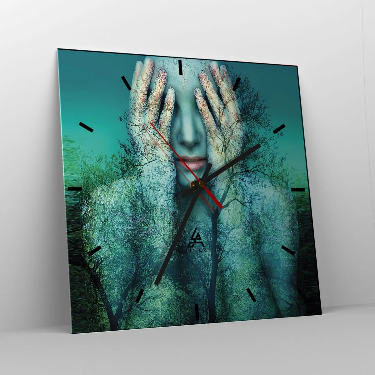 Falióra, Óra - Kékbe merítve - 30x30 cm