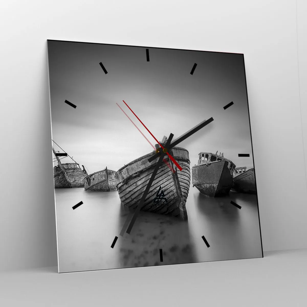 Wall clock - Clock on glass - Now Only a Memory - 30x30 cm