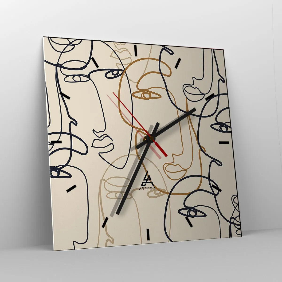 Falióra, Óra - Többszörös portré - 30x30 cm